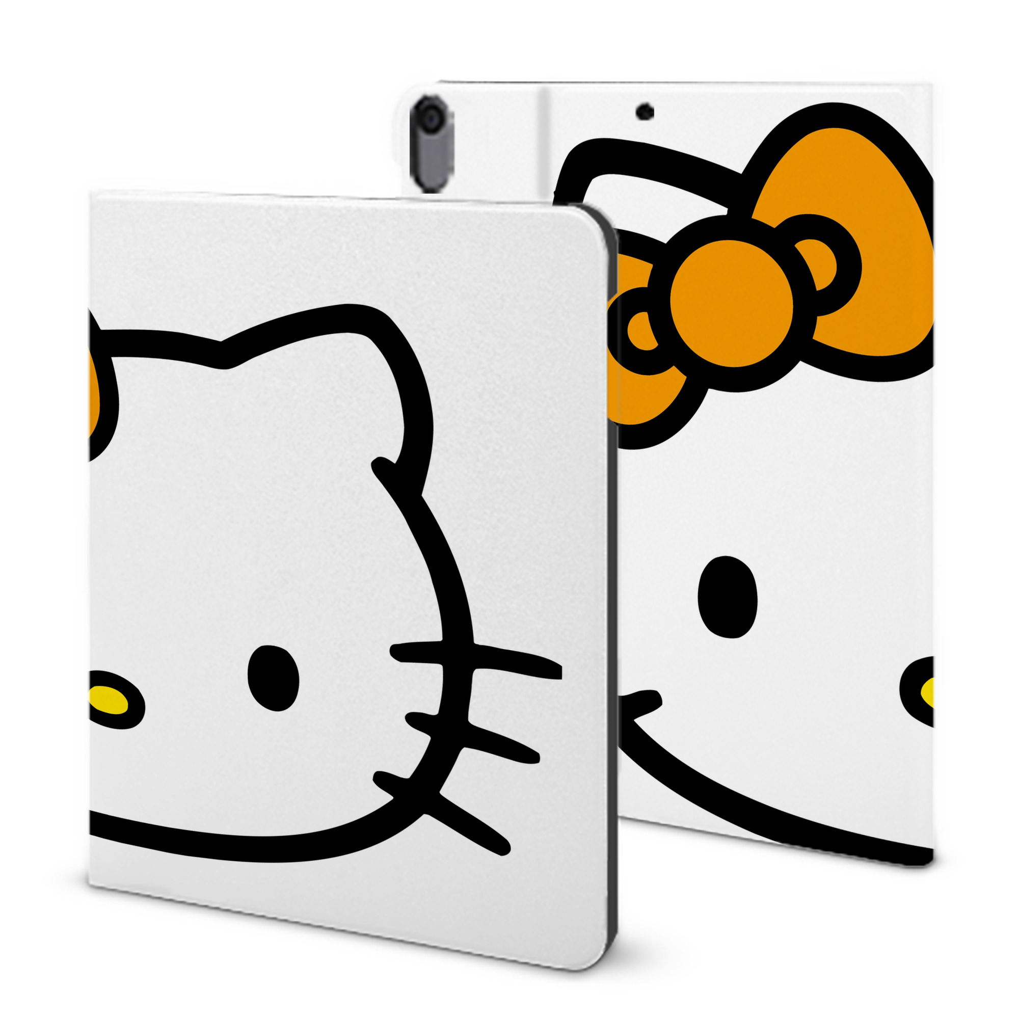 （画像用） Hello Kitty ハローキティ IPad ケース ブック型 PUレザー TPU 耐衝撃 軽量 薄型 ペン収納なし 全面保護 IPad 各モデル対応